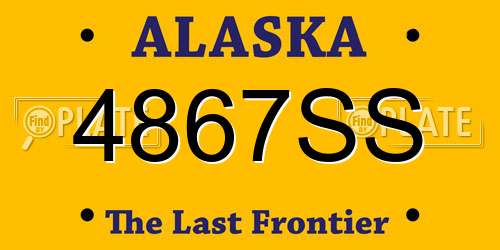 4867SS Alaska License Plate