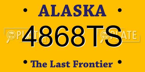 4868TS Alaska License Plate