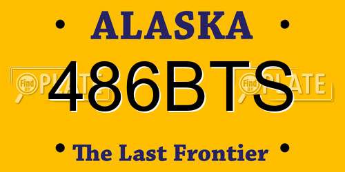 486BTS Alaska License Plate
