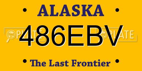 486EBV Alaska License Plate