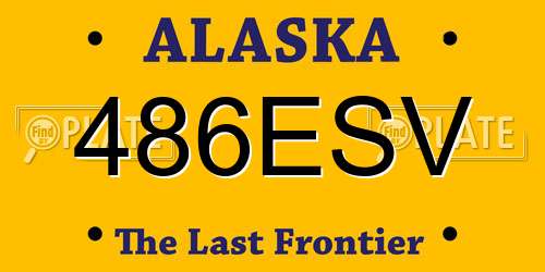 486ESV Alaska License Plate