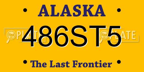 486ST5 Alaska License Plate