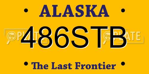 486STB Alaska License Plate