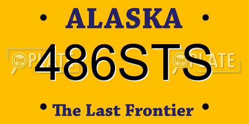 486STS Alaska License Plate