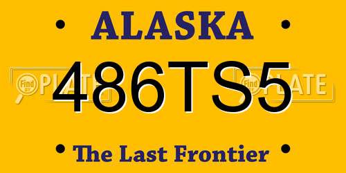 486TS5 Alaska License Plate
