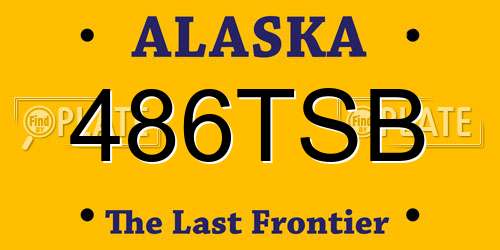 486TSB Alaska License Plate