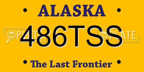 486TSS Alaska License Plate