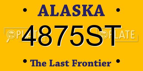 4875ST Alaska License Plate