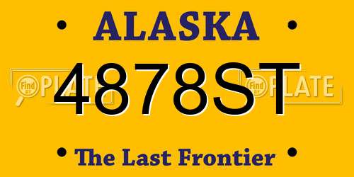 4878ST Alaska License Plate