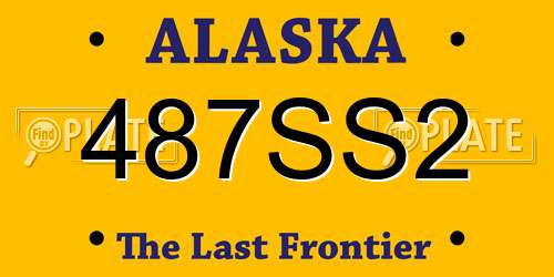 487SS2 Alaska License Plate