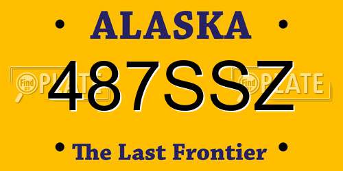 487SSZ Alaska License Plate