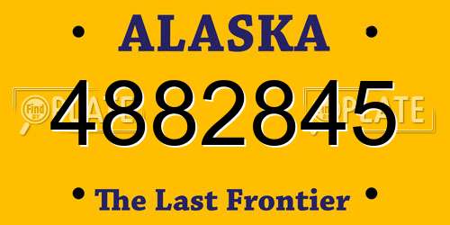 4882845 Alaska License Plate