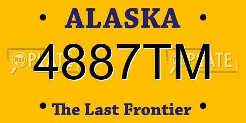 4887TM Alaska License Plate