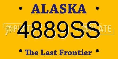 4889SS Alaska License Plate