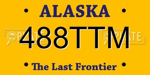 488TTM Alaska License Plate