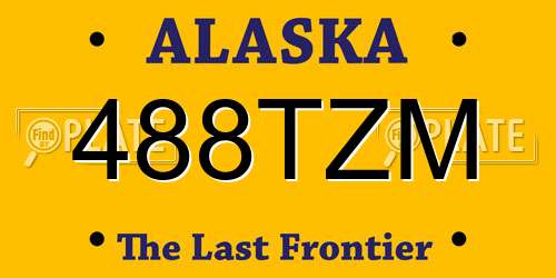 488TZM Alaska License Plate