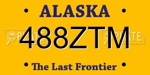 488ZTM Alaska License Plate