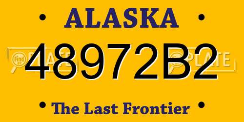 48972B2 Alaska License Plate