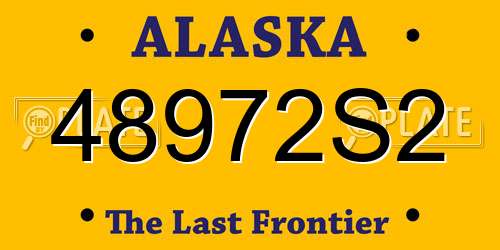 48972S2 Alaska License Plate