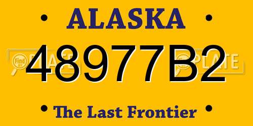 48977B2 Alaska License Plate