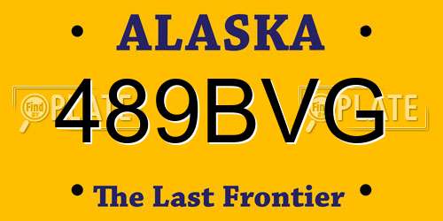 489BVG Alaska License Plate