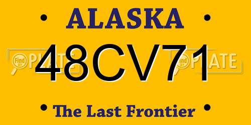 48CV71 Alaska License Plate