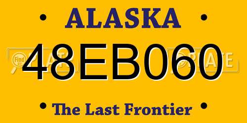 48EB060 Alaska License Plate