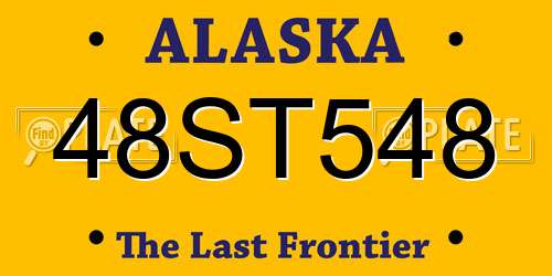 48ST548 Alaska License Plate