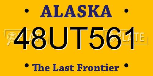 48UT561 Alaska License Plate