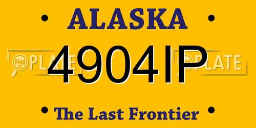 4904IP Alaska License Plate