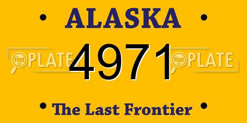 4971 Alaska License Plate