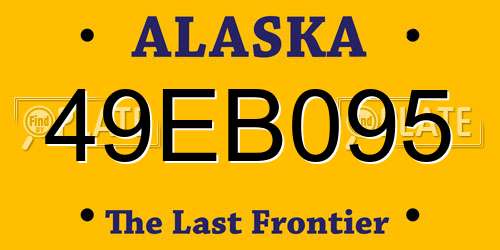49EB095 Alaska License Plate