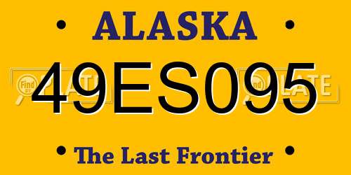 49ES095 Alaska License Plate