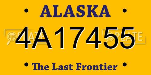 4A17455 Alaska License Plate