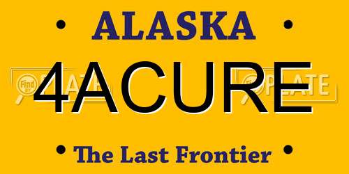 4ACURE Alaska License Plate