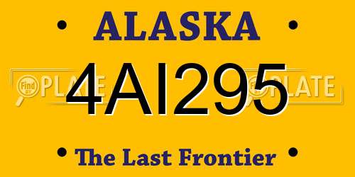4AI295 Alaska License Plate