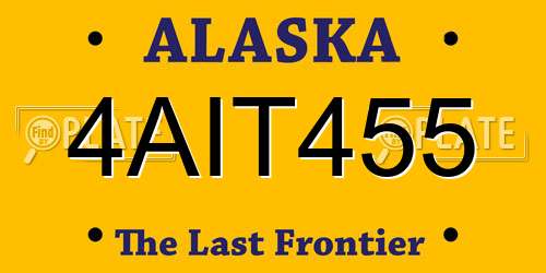4AIT455 Alaska License Plate