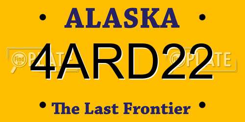 4ARD22 Alaska License Plate