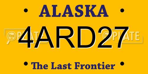 4ARD27 Alaska License Plate