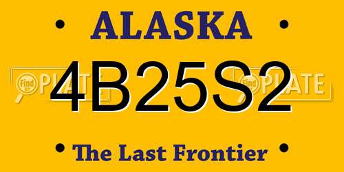 4B25S2 Alaska License Plate