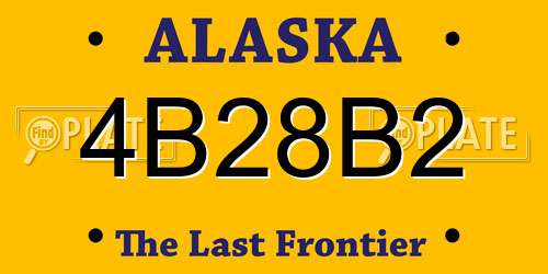 4B28B2 Alaska License Plate