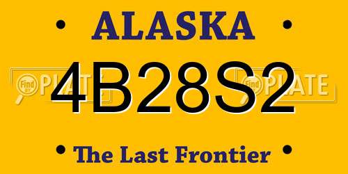 4B28S2 Alaska License Plate