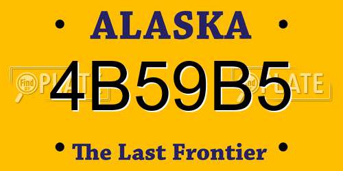 4B59B5 Alaska License Plate