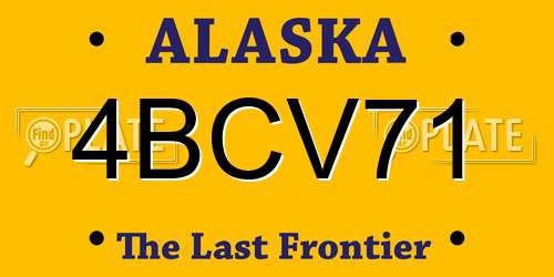 4BCV71 Alaska License Plate