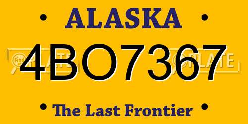 4BO7367 Alaska License Plate