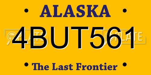 4BUT561 Alaska License Plate