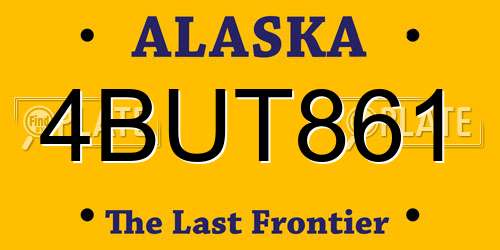 4BUT861 Alaska License Plate