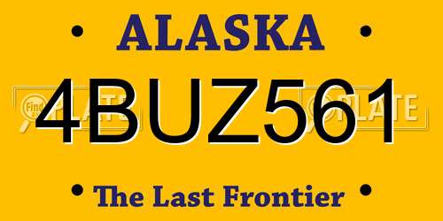 4BUZ561 Alaska License Plate