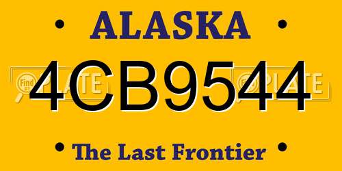 4CB9544 Alaska License Plate