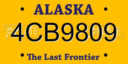 4CB9809 Alaska License Plate